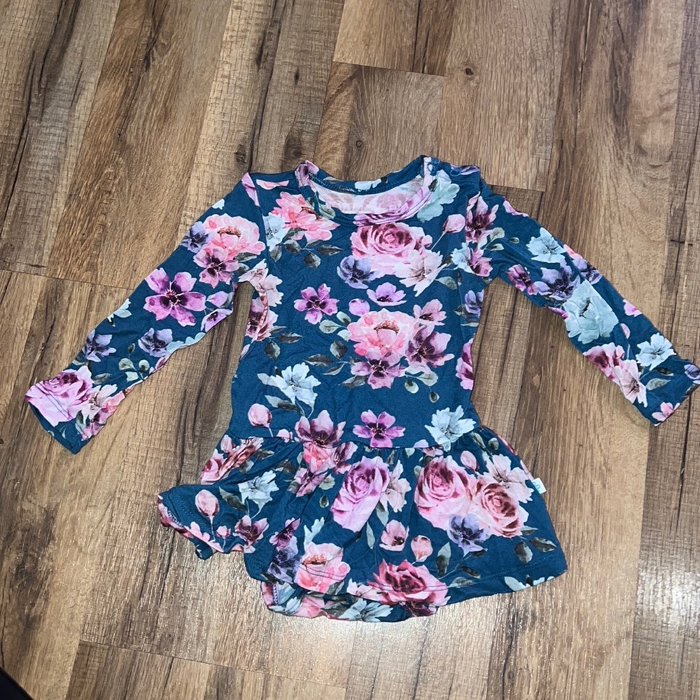 Posh Peanut Long Sleeve Twirl Skirt Bodysuit Dress